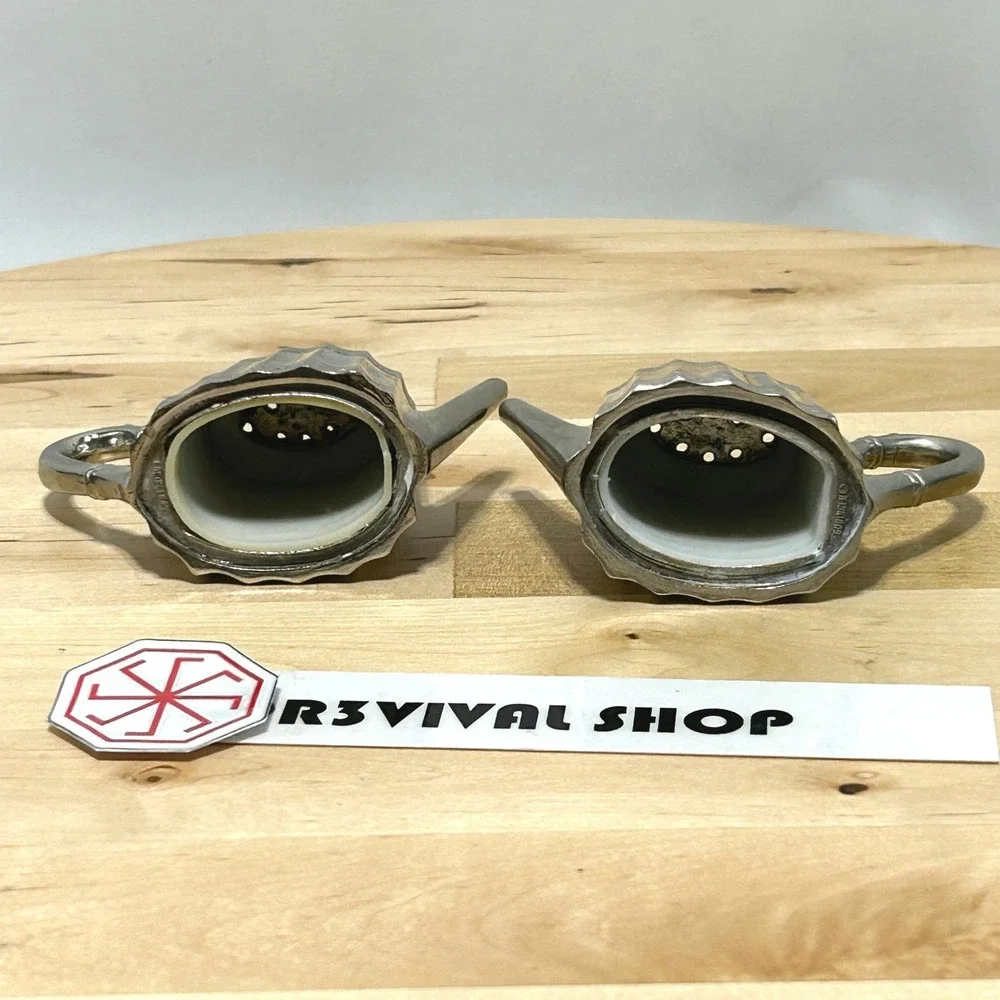 Vtg Godinger Silver Art Co. Silver-Plated Salt/Pepper Miniature‎ teapot Shaker